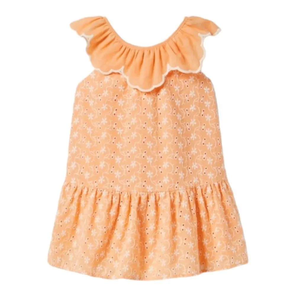 ZARA Kids | Tangerine | EMBROIDERED DRESS